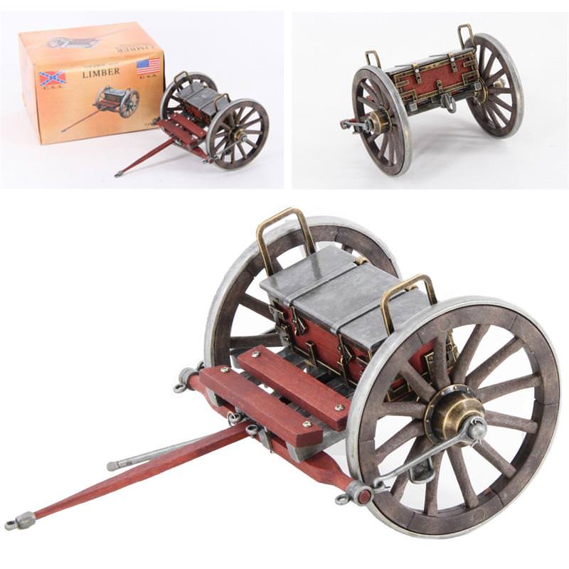 Beautiful Civil War Desk Replica Limber Chest, 1/14 Detailed Scale Model - Tophatter's Army Products & Self Defense Collectible Weapons - Tophatter Daily Deals